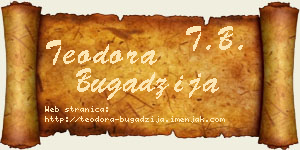 Teodora Bugadžija vizit kartica